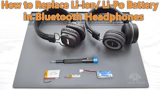 How to ReplaceUpgrade Liion Battery in any Bluetooth Headphones [upl. by Allegna]