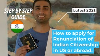 HOW TO Renounce Indian Citizenship VFS Global process  Latest 2023  Step by step guide [upl. by Ahsaya]