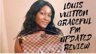 Louis Vuitton Graceful PM Bag Damier Ebene Print Updated Review [upl. by Llednik]