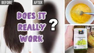 How To Grow Your Hair OVERNIGHT Tested  DIY Egg amp Coconut Oil Hair Mask for Hair Growth amp Shine [upl. by Namialus735]