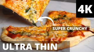 Ultimate Thin Crust Pizza 🍕 Recipe ITS CRUNCHY [upl. by Aicilf]