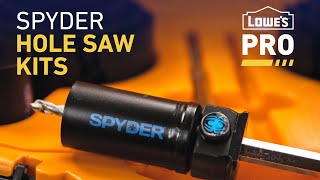 Spyder Hole Saw Kits  Pro Products from Lowes Pro [upl. by Windzer]