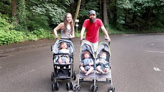 Taking 3 Reborn Toddlers on an Outing in Single and Double Stroller [upl. by Sandry]