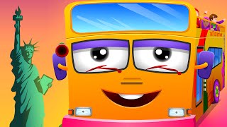 Las Ruedas Del Autobús  Nueva York Wheels on the Bus  Canciones Infantiles en Español  ChuChuTV [upl. by Marilla499]