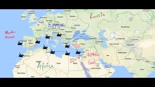 Countries and Trade Routes near Mediterranean Sea [upl. by Aronid84]