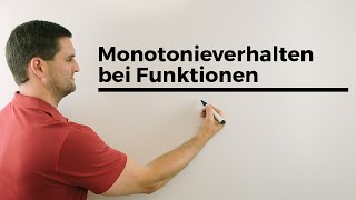 Monotonie Monotonieverhalten bei Funktionen  Mathe by Daniel Jung [upl. by Yort]