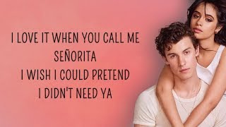 Shawn Mendes Camila Cabello  Señorita Lyrics [upl. by Dodie543]