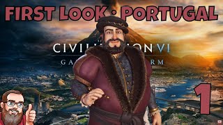 Portugal First Look Gameplay Civilization 6  New Frontier Pass Joao III Review on Deity  Ep1 [upl. by Hickie414]