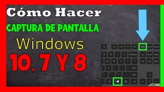 Como Tomar Captura de Pantalla en Computadora ✅ Windows 10 Windows 7 y 8 [upl. by Gildus]