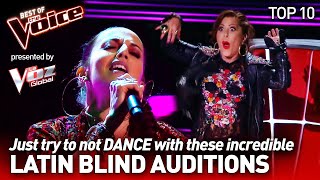 The BEST LATIN Blind Auditions on The Voice 💃  Top 10  Presented by LaVozGlobal [upl. by Erine]