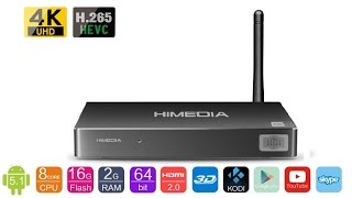 Himedia H8 RK3368 64bit Octacore TV Box with 3D BD ISO [upl. by Maillw]