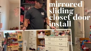 DIY Install of Mirrored Closet Doors [upl. by Hoban]