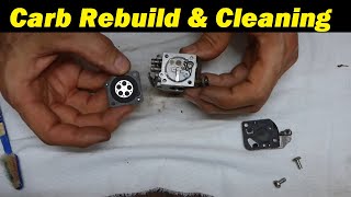 2 Cycle Carburetor Rebuild  Cleaning  EASY Start to Finish Instructions [upl. by Norac364]