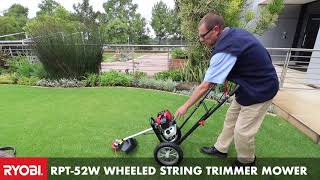 The RYOBI RPT52W wheeled string trimmer mower [upl. by Martreb133]