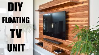 DIY Floating TV Wall Unit  How To Build Your Own  YouTube [upl. by Ellennaj]