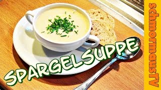 Spargelsuppe vom Beelitzer Spargel  Spargelcremesuppe [upl. by Nospmis]