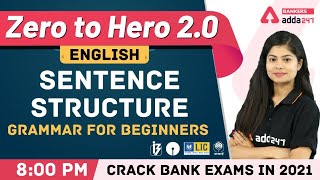 Sentence Structure  Basic English Grammar  Banking Foundation Classes Adda247 Class4 [upl. by Magill]