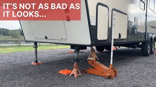 Grand Design Front Jack Repair  5Th Wheel Landing Gear Failure [upl. by Selij]