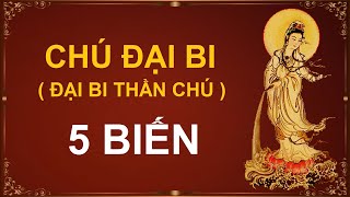 CHÚ ĐẠI BI  5 BIẾN  Có Chữ  Chạy Chậm – Thầy Thích Trí Thoát Tụng [upl. by Ahseinaj]