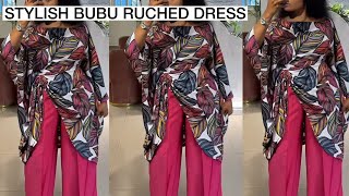 DIY Stylish Ruched BUBU Kaftan Dress Snatched Waist [upl. by Sherm]