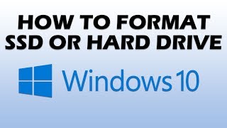 How to Format SSD or Hard Drive in Windows 10 [upl. by Job644]