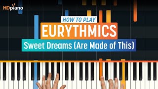 Piano Lesson for quotSweet Dreams Are Made of Thisquot by Eurythmics  HDpiano Part 1 [upl. by Alrahs]