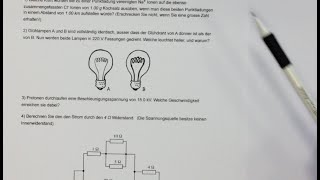 Elektrizitätslehre alte Prüfungen [upl. by Notsua]