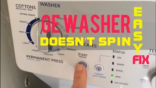 ✨ GE WASHER DOESNT SPIN  FAST Easy FIX ✨ [upl. by Krenn353]