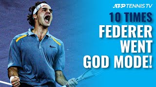 10 Times Roger Federer Went GOD MODE 🔥 [upl. by Mufi398]