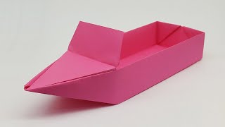 How to Make a Paper Boat that Floats  Paper Speed Boat  Origami Boat [upl. by Goddart636]