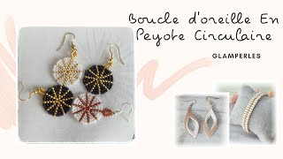 🦋Boucles doreilles en PEYOTE CIRCULAIRE🦋 [upl. by Sosthina]