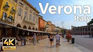 Verona Italy Walking Tour 4k Ultra HD 60fps – With Captions [upl. by Rodolphe]