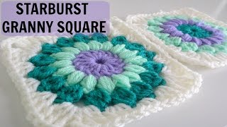 How to Crochet a Starburst Granny Square [upl. by Annabelle]