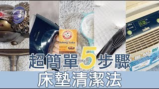 不用水洗！超簡易5步驟 床墊清潔法｜晚安奈特 床墊小講座 [upl. by Ahsemit]