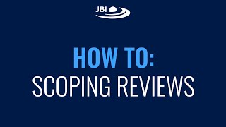 Steps for scoping reviews [upl. by Bernhard]