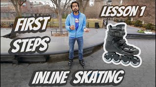 HOW TO ROLLERBLADE ON INLINE SKATES [upl. by Teleya]