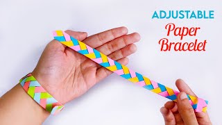 Easy Paper Bracelet  Adjustable Friendship Band [upl. by Shamrao526]