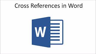 Automatic Cross References in Microsoft Word [upl. by Enidualc]