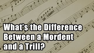 Mordent vs Trill What’s the Difference [upl. by Feltie]