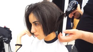 SUPER HAIRCUT  SHE WANTS SHORT HOTTEST EYE CATCHING BOB CUT [upl. by Elnukeda]