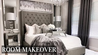 EXTREME Bedroom Makeover  LUXE ON A BUDGET Room Transformation [upl. by Htezzil]