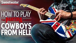 How to Play Panteras quotCowboys From Hellquot  Guitar Lesson [upl. by Yrrat902]