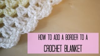 CROCHET How to add a crochet border scallopedshell edging  Bella Coco [upl. by Atinuahs847]