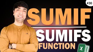 Excel Sumif Function  Sumifs formula in excel in hindi [upl. by Delmar]