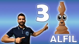 4 EL ALFIL  MOVIMIENTOS y CAPTURA  TUTORIAL INICIACIÓN al AJEDREZ  CHESSCUELA [upl. by Modesty]