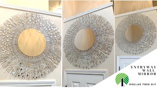 DIY 40” Entryway Wall Mirror  Amazing DOLLAR TREE DIYs [upl. by Merc162]