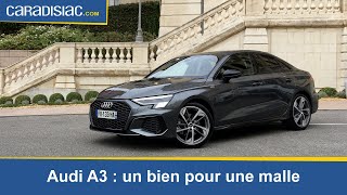 Essai  Audi A3 berline 2020  un bien pour une malle [upl. by Grantley]