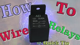 How To Wire A Relay  Quick Tip [upl. by Mic]