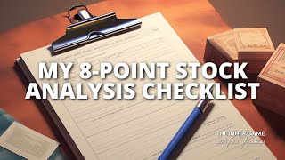 My 8Point Stock Analysis Checklist [upl. by Eimat]