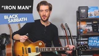 Iron Man EASY Guitar Lesson Tutorial  Black Sabbath  Power Chords for Beginners [upl. by Retla891]